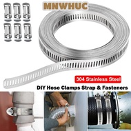 MNWHUC Hose Clamp Strap, Large Adjustable Hose Clamps,  304 Stainless Steel Pipe Ducting Hose Clamp 