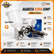 Spray Gun Auarita K350 LVMP Nozzle 0.8mm 1.0mm 1.2mm Cup 250ml Original Car Motorcycle Paint
