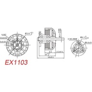 Happymodel EX1103 KV11000 Brushless Motor 1.5mm 1-2S Bassline Mobula8 Best