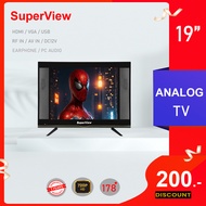 ทีวี19นิ้ว SuperView LED TV ขนาด 19 นิ้ว tv ทีวี ทีวีจอแบน โทรทัศน์