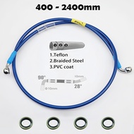 AN3 Braided Brake Hose Motorcycle Racing Bike ATV Reinforced Stainless Steel Brake Clutch DOT Oil Pi