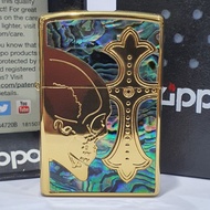 ZIPPO ORIGINAL SHELL SKULL AND CROSS ROSE GOLD JAPAN SPECIAL EDITION
