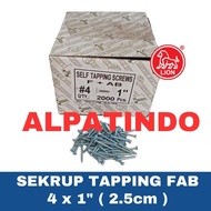 Fab 4 x 1 screw / 2.5cm flat head screw / flat head taping tapping screw / Hinge screw / s5 fiser sc