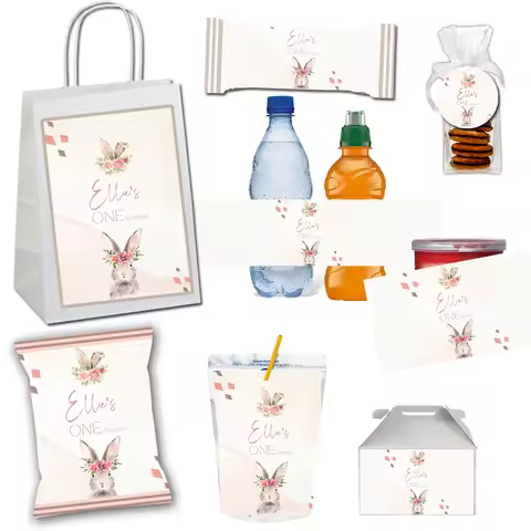 Custom Chocolate Bar Easter Bunny Custom Chips Bag Crisp Packets Rabbits Juice Labels Chocolate Bar