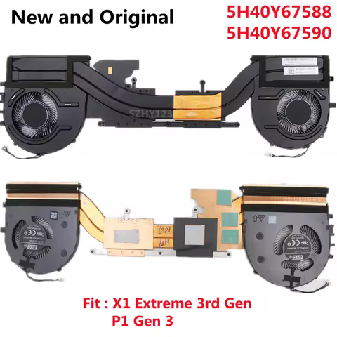 New Original SWG Dis CPU Cooling Fan Cooler Heatsink For Lenovo ThinkPad X1 Extreme 3rd P1 Gen 3 Lap