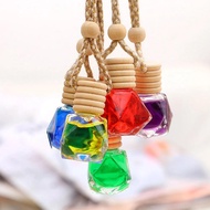 Car Rear Mirror Pendant Perfume Hanging Bottles Aromatherapy Refillable Air Freshener Diffuser Oil F