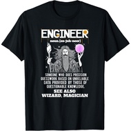 Newest Engineer Funny Mechanical Civil Engineering Wizard T-Shirt