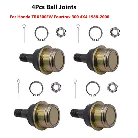 4Pcs Ball Joints For Honda TRX300FW Fourtrax 300 4X4 1988-2000 Upper Lower Ball Joint TRX 300FW Fore