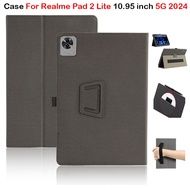 For Realme Pad 2 Lite 10.95 inch 5G 2024 Support Hand Rest Smart Auto-Sleep Tablet Case Realme Pad 2