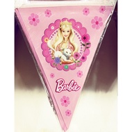 Barbie banderitas approx 6-7 ft; 10 flags