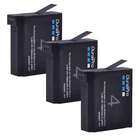DuraPro 1680mAh Go pro Hero 4 Battery Replacement Bateria + Charger for GoPro HERO4 AHDBT-401 Action