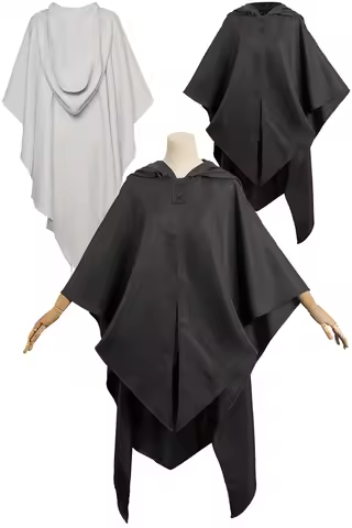 Asoka Cosplay Role Play White Black Cloak 2023 TV Female Superhero Costume Adult Women Robe Fantasy 