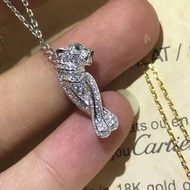 Cartier New Products [Daigou Level] Necklace New Style Full Diamond Leopard Necklace Ready Stock Hig