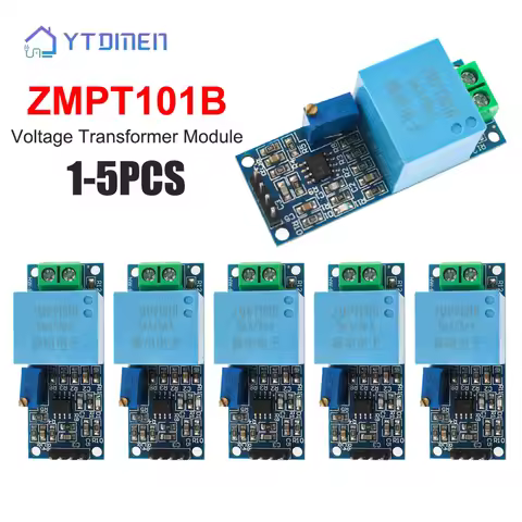 ZMPT101B Unidirectional AC Voltage Sensor Module 0-250V Analog/Digital Output for Single-Phase Trans