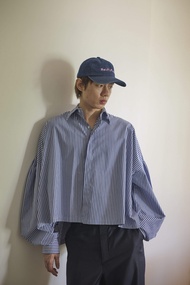 Heidis Secret Buttons Down Shirt - Striped Blue
