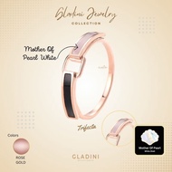 GLADINI Trifecta Mother of Pearl Titanium Ring Cincin Titanium 100% Anti Karat
