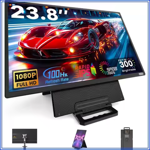 24" Portable Monitor 1080P 100Hz IPS, Laptop Screen Extender, Travel Monitor for Work/Gaming, Landsc