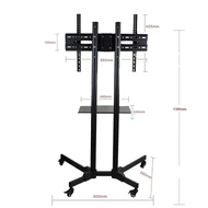 มีชั้นวางของ! ขาตั้งทีวี ขาแขวนทีวี ขาทีวีตั้งพื้น รุ่นหนาพิเศษ ตั้งพื้น มีล้อ เคลื่อนที่ได้ ปรับก้