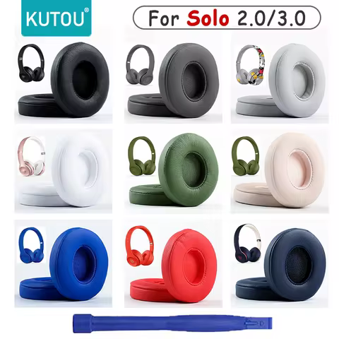 KUTOU Earpads For Beats Solo 2 Solo2 Ear Cushion Solo 3 Solo3 Headphones Ear Pads Ear Cups Replaceme