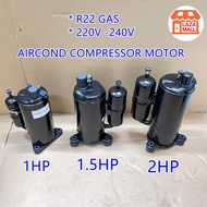 COMPRESSOR MOTOR AIRCOND 220V-240V R22 GAS OUTDOOR CONDENSER MOTOR 1hp / 1.5hp / 2hp COOLING AIR-CON
