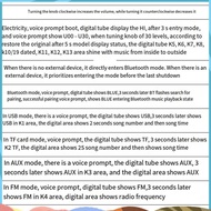 40Wx2 Bluetooth 5.0 MP3/USB/TF/LINE Decoder Board 12V 6.35mm Mic USB TF FM Car Audio Music Player Sp