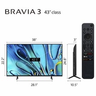 全新原廠 SONY BRAVIA 3 (43寸 K-43S30) 4K Ultra HD Google TV 智能電視 香港行貨 3年保養