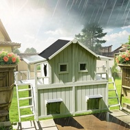 Outdoor cat house double-layer solid wood cat villa outdoor rain and sun protection flow cat house