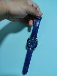 Seiko's Japan藍色皮帶錶 無電 買卡送