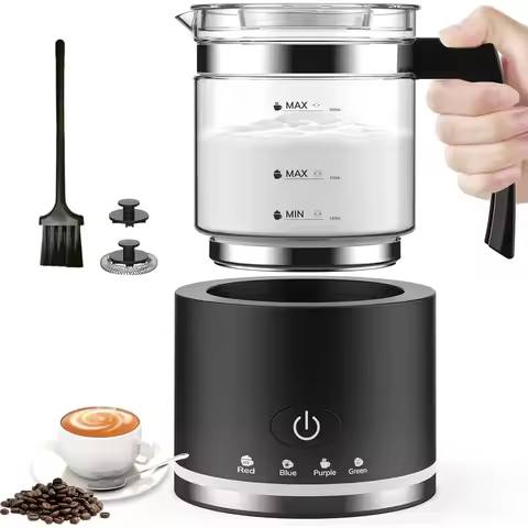 4-in-1 Fully Automatic Milk Frother/Coffee Maker With Hot Milk Home Use Electric Hot And Cold Milk F
