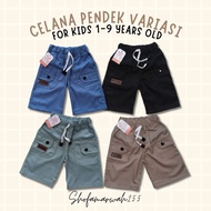 Children's shorts, variations, men's shorts, Sage denim pants, black cream