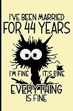 44th Wedding Anniversary Notebook: Funny 44th Wedding Anniversary Journal for Couples Married 44 Yea