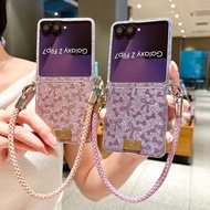 Bling Glitter Bow PU Leather Hard Case for Samsung Z Flip 8 7 FE 6 5 Silver Electroplated Frame Shoc