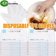 Thick & Durable TPE Gloves, Drawer Design Disposable Gloves, 3 Sizes S/M/L for Kitchen Cleaning, Foo