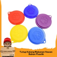 Plastic animal food can lid