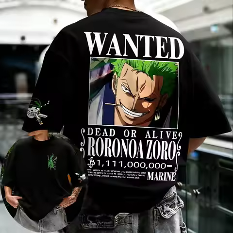 One Piece Japanese Anime Print Cotton T-Shirt Luffy Zoro Men Women Casual Short Sleeve Tee Luffy T-s