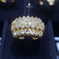 TANGGA PRESIDEN Cincin Emas 40% Berlian Banjar Asli Natural Diamond