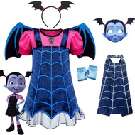 ชุดชุดกระโปรงเด็กทรงเจ้าหญิงชุดคอสเพลย์ Vampirina Disney เด็กชุดฮัลโลวีนคริสต์มาสงานคาร์นิวัลหน้ากาก