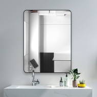 ST-🚢Bathroom Toilet Bathroom Mirror Mirror Makeup Mirror Wall Sticking Wall Mount Punch Makeup Bathroom Toilet Toilet Pa