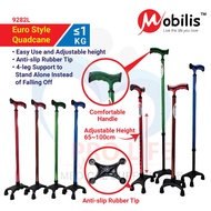Mobilis Euro Style Quadcane MO-9282L with FOUR legs Tongkat 4 kaki Anti-slip Rubber Tip