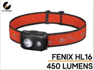 ไฟฉายคาดหัว Fenix HL16 (450 lumens) สำหรับแคมปิ้ง การวิ่ง เดินป่า และกิจกรรมอื่นๆ ใช้ถ่าน AAA ประกันศูนย์/ออกใบกำกับภา