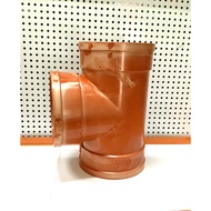 pvc orange tee 6x6''