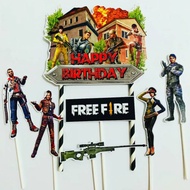 FreeF1re/F1re Birthday Cake Topper / Birthday Cake Decoration - Black Logo