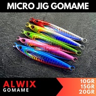 ALWIX Micro Metal JIG GOMAME SISIK UV Micro Metal Jig 10gr 15gr 20gr