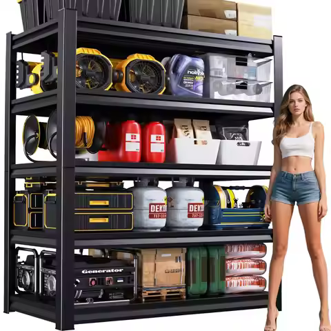 72''H/46''W Garage Shelving Heavy Duty 5-Tier Adjustable Storage Shelves Unit,3000 LBS Metal Utility