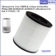 Philips 800i AC0820/20 AC0850/21 air purifier FY0293 / 30 Air Filter with HEPA and Carbon 3-in-1