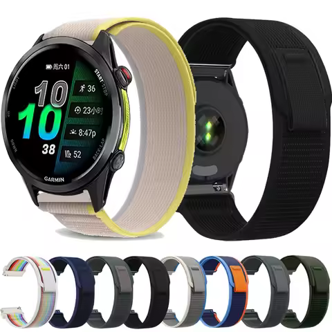 20 22mm Trail Nylon Strap for Garmin Forerunner 55 165 570 970 965 955 265 255 Sport Bracelet for Ga