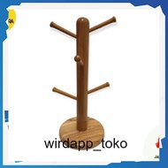 GANTUNGAN 38cm Multipurpose Aesthetic Wooden Cup Hanger