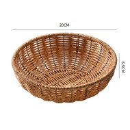 Kens Handmade Wicker Style Fruit Basket Large Size Kitchen Storage Basket Snack Tray Creative Chines