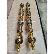 Handle pintu rumah kuningan motif manggis 47cm Juwana Bras