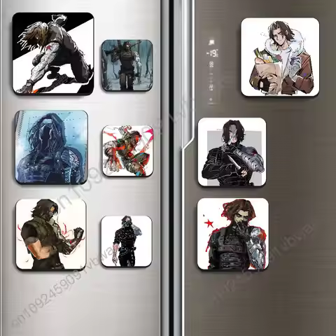 Frozen machinery Soldier Bucky Barnes Magnetic Sticker Fridge Magnets No Falling Off Fit for Refrige